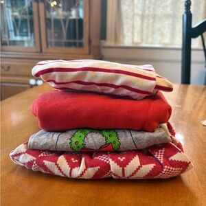 Hanna Andersson Red and White Patterned Top BUNDLE